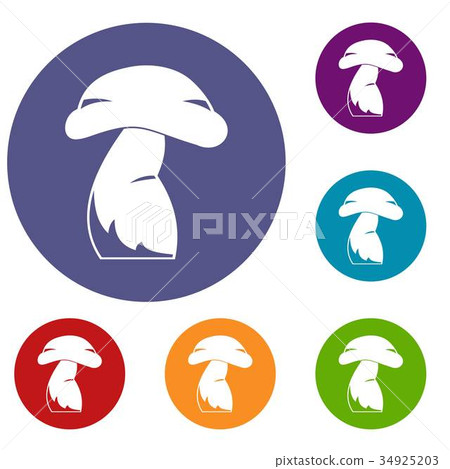 Good mushroom icons set 34925203