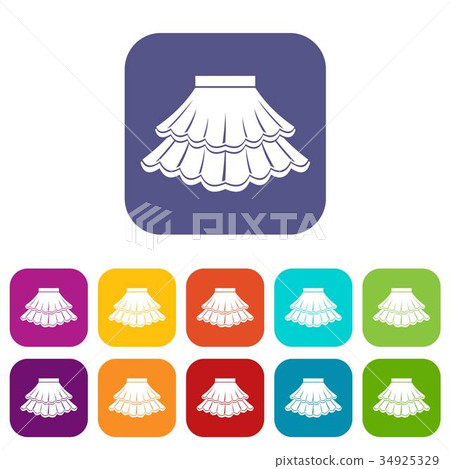 Skirt icons set 34925329