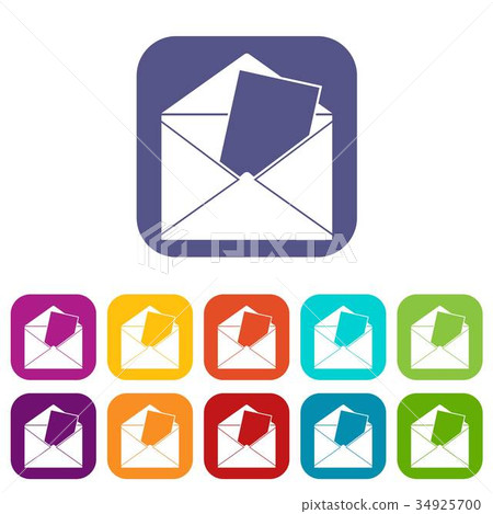 Envelope icons set - Stock Illustration [34925700] - PIXTA