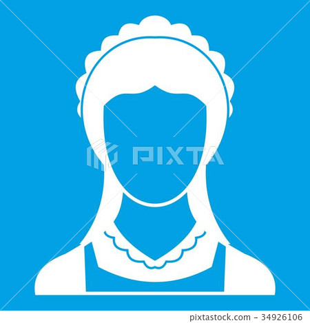 Cleaning household service maid icon white 34926106