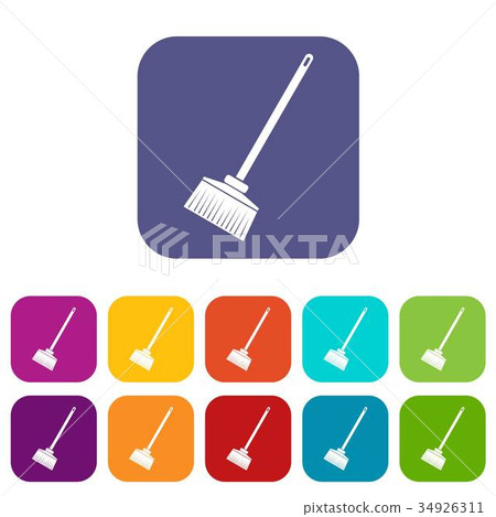 Broom icons set 34926311