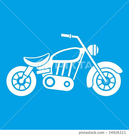 Motorcycle icon white 34926321