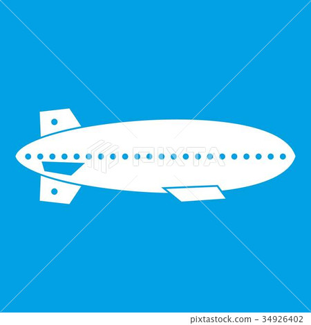 Dirigible balloon icon white Dirigible balloon icon white 34926402