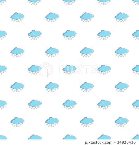 Cloud with snowflakes pattern Cloud with snowflakes pattern 34926430