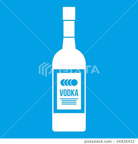 Bottle of vodka icon white 34926432