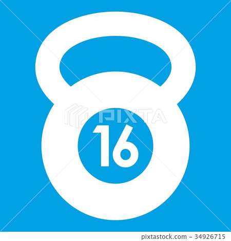 Kettlebell icon white Kettlebell icon white 34926715