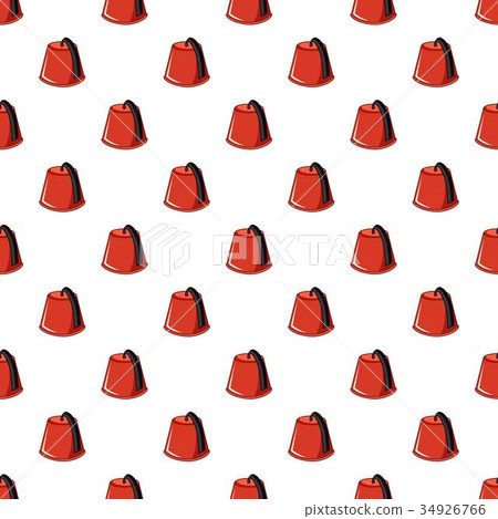 Red Turkish fez pattern 34926766