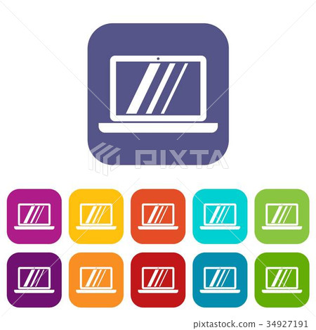 Laptop icons set Laptop icons set 34927191