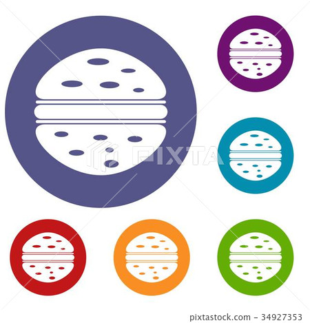 Burger icons set Burger icons set 34927353