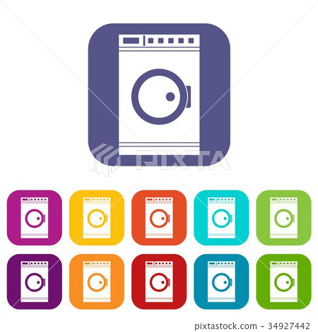 Washing machine icons set Washing machine icons set 34927442