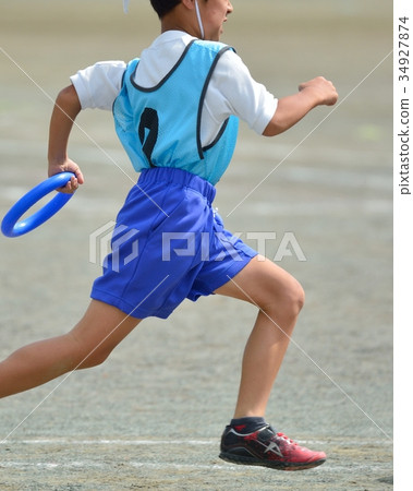Elementary school sports festival selection relay 34927874