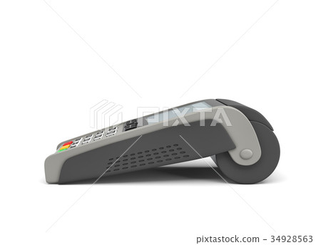 3d rendering of an empty card payment terminal in 34928563