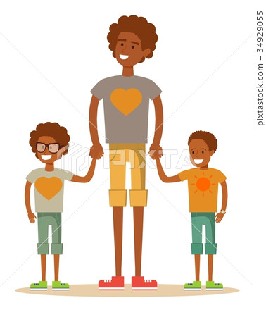 3 brothers isolated on white 34929055