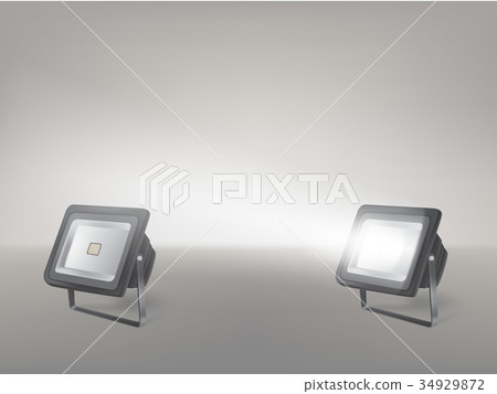 Stage or studio spotlights realistic vector 34929872
