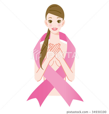 Pink ribbon woman 34930100