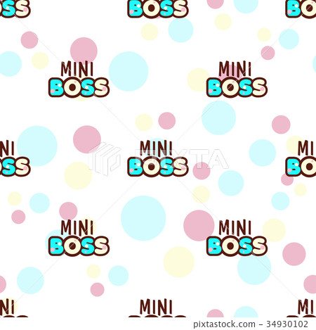 Mini boss seamless pattern 34930102