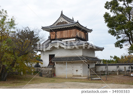 Okayama castle moon view oar 34930383