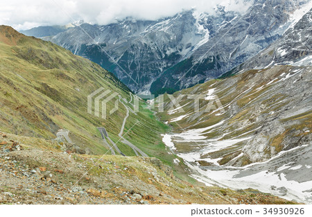 panorama of the Stelvio Pass 34930926