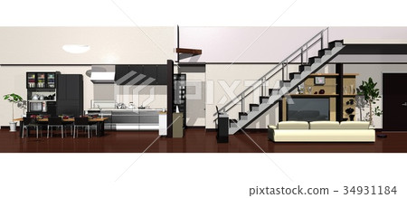 Kitchen, living 34931184
