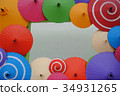 Many colors are umbrella frames. 34931265