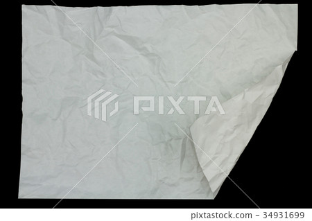 Crumpled white paper background. 34931699