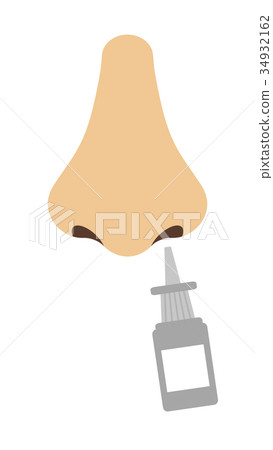 Nasal spray administration - Stock Illustration [34932162] - PIXTA