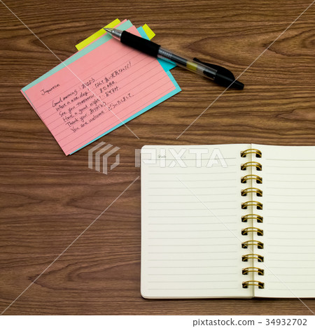 Japanese; Learning New Language Writing Words 34932702
