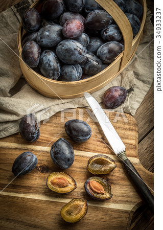 Plums from home garden. Plums from home garden. 34933237