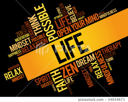 Life word cloud collage Life word cloud collage 34934671