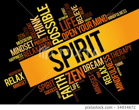 Spirit word cloud collage 34934672