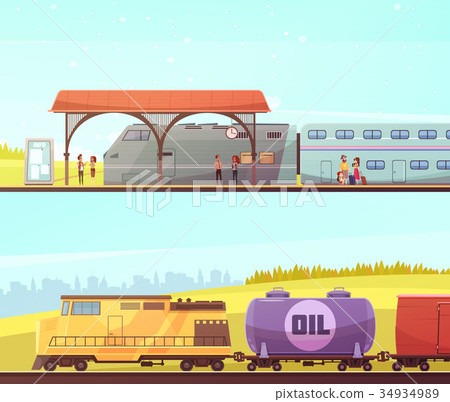 Railway Horizontal Banners Railway Horizontal Banners 34934989