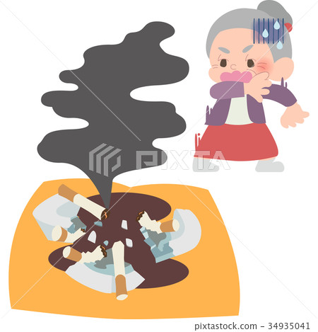 注意吸煙的奶奶 34935041