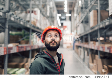 wholesale, logistic, people and export concept - 34935161