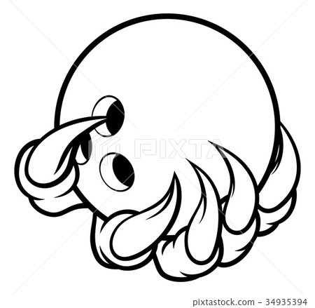 Monster animal claw holding Ten Pin Bowling Ball 34935394