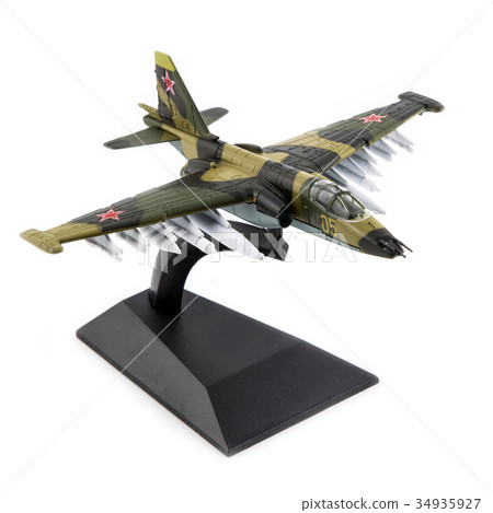 Military plane model isolated on white background Military plane model isolated on white background 34935927