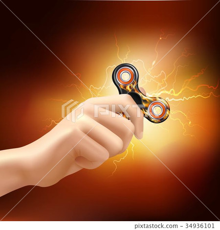Finger Spinner Fidget Hand Realistic  34936101