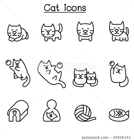 icons, cat and icon - image #7617711 on