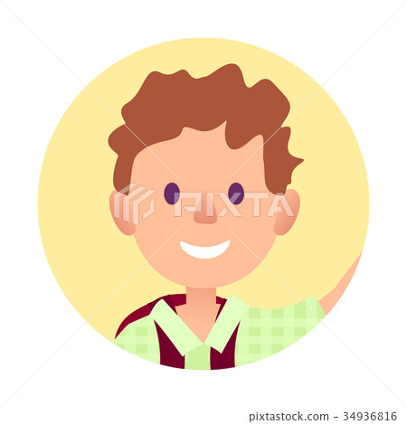 Passport Photo of Young Handsome Man Closeup Passport Photo of Young Handsome Man Closeup 34936816