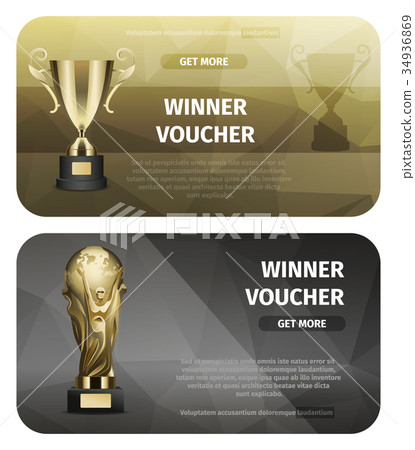 Two Cards of Winner Voucher with Golden Goblets 34936869