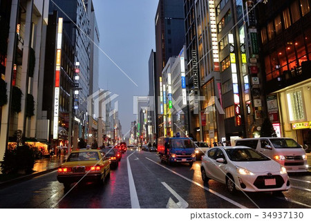 銀座街夜景 34937130