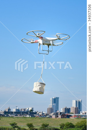 在交付實驗期間無人機 在交付實驗期間無人機 34937306