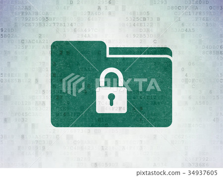 Business concept: Folder With Lock on Digital Data Business concept: Folder With Lock on Digital Data 34937605