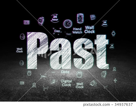 Time concept: Past in grunge dark room 34937637