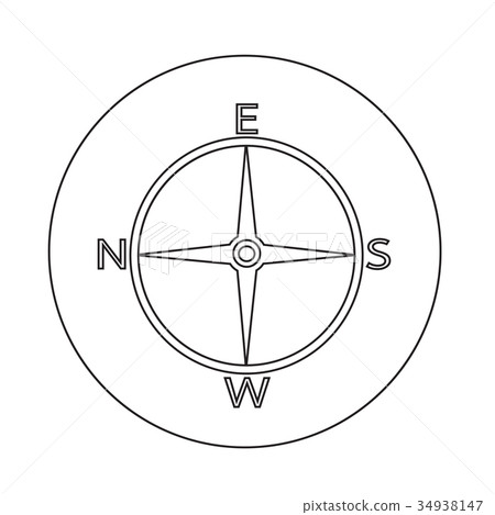 Direction Compass Icon Direction Compass Icon 34938147