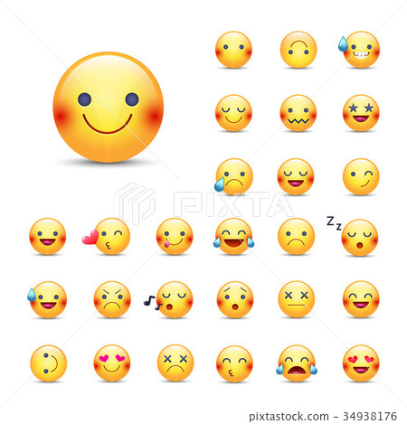 Smileys vector icon set. Emoticons pack. Happy Smileys vector icon set. Emoticons pack. Happy 34938176