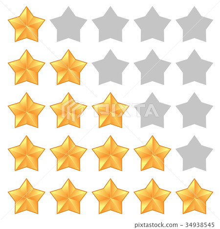 Five star rating. Different ranks 34938545
