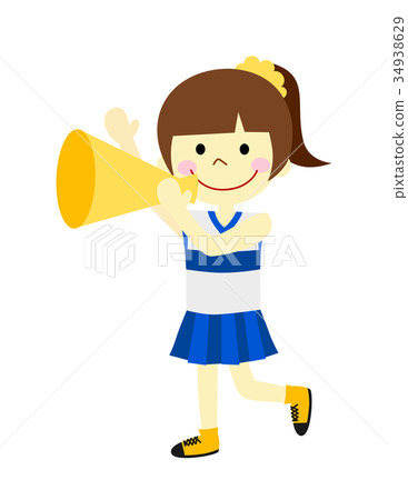 Cheerleader cheering 34938629