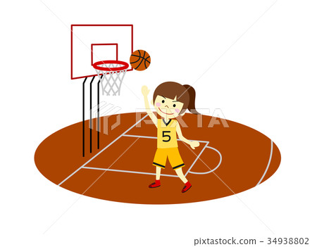 籃球女孩射擊 34938802