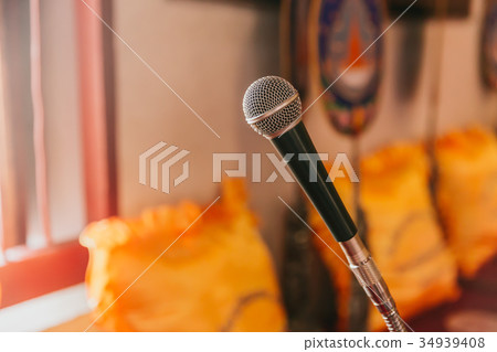 microphone in Thai temple for Buddhist monk 34939408