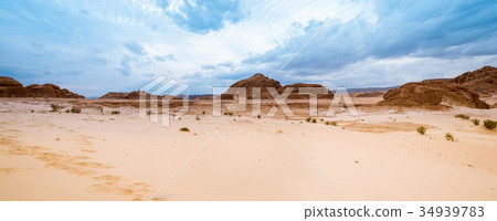 Panorama Sand desert Sinai, Egypt, Africa 34939783
